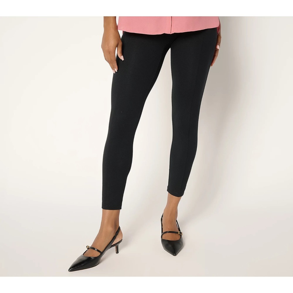 Women with Control Petite Tummy Control Booty Lifter Legging Black Petite 3x